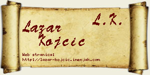 Lazar Kojčić vizit kartica